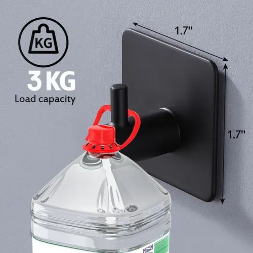 Vista 4 de YIGII Ganchos adhesivos/Gancho para toalla - Ganchos de pared que se adhieren, resistentes para colgar toallas/abrigo/sombrero/bolso en baño