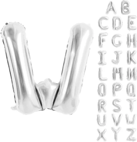 Vista 109 de Globos de letras azules de 40 pulgadas, globo grande del alfabeto de aluminio de Mylar para decoración de cumpleaños, boda, aniversario, graduación