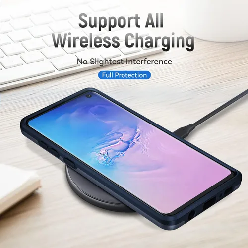 Vista 3 de Asuwish Funda para teléfono Samsung Galaxy S10 Plus con protector de pantalla y delgada híbrida de cuerpo completo, accesorios para celda protectora
