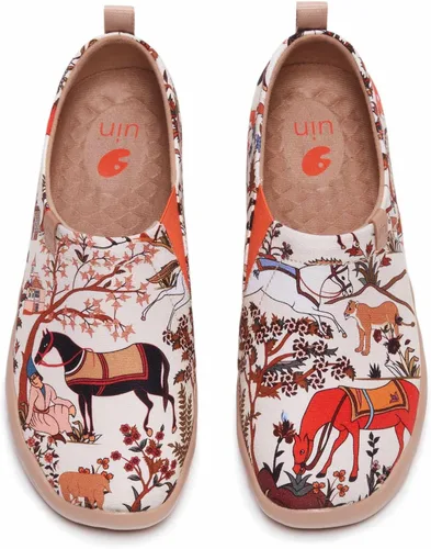 Vista 71 de UIN Mocasines casuales para mujer, de viaje, pintados, para caminar, ligeros, cómodos, de lona, tenis de moda