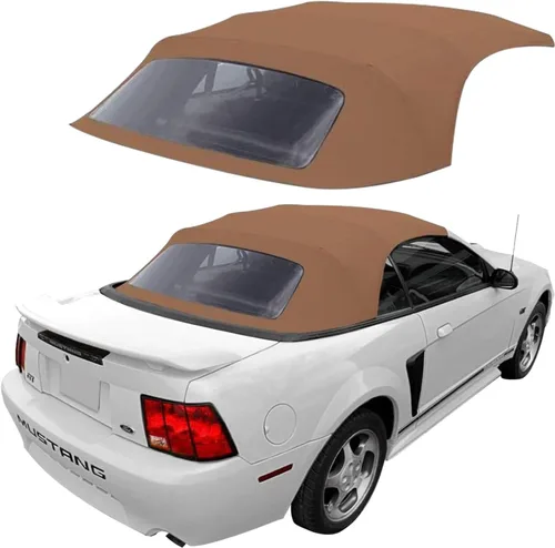 Vista 9 de Capota convertible para automóvil, en tela de lona con ventana de plástico, Negro