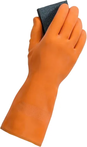 Vista 4 de Mr. Clean Ultra agarre, resistente al calor, forro de algodón suave, guantes de agarre de diamante extremadamente antideslizantes