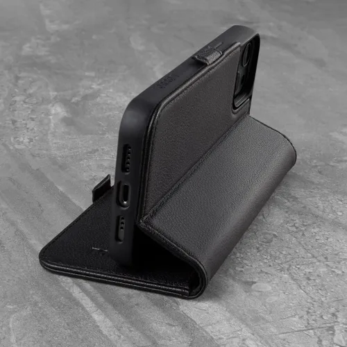 Vista 3 de TORRO Funda compatible con iPhone 13 Pro Max – Funda de piel premium tipo cartera con soporte y ranuras para tarjetas (negro)