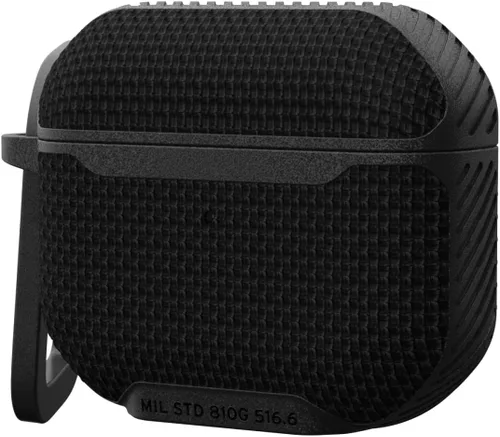 Vista 5 de UAG - Funda diseñada para AirPods (3ª generación 2021) Metropolis Ballistic ARMR negro, funda protectora resistente compatible con carga MagSafe