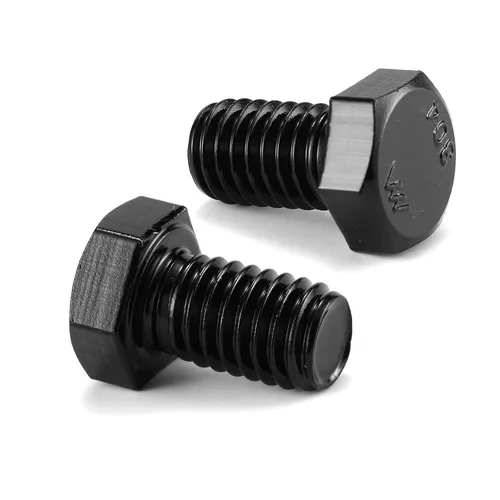 Vista 11 de Tornillo de perno de cabeza hexagonal de 3/8-16 x 1/2", 20 piezas de acero inoxidable 18-8 (304), totalmente roscado, óxido negro por SG TZH