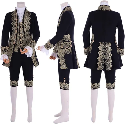 Vista 2 de 1791's lady - Traje de fantasía victoriano para hombre del siglo 18, casaca de cola de la era regency, disfraz de Halloween