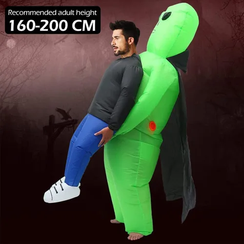 Vista 3 de Inflatable Alien Costume for Adult, Halloween Costume Alien Blow Up Fantasy Costume Blow up Costume
