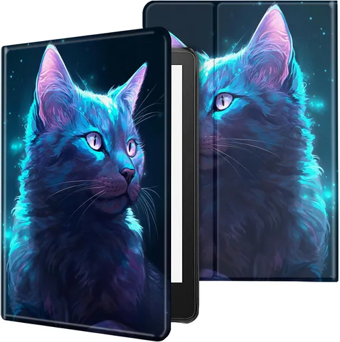 Vista 42 de Funda para tablet Kindle Fire 7 2019/2017 lanzamiento 9ª/7ª generación 7 pulgadas, ligera, protectora de piel sintética, cubierta inteligente