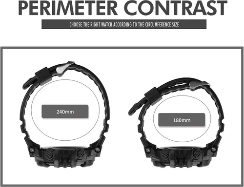 Vista 7 de XCZAP Reloj de moda multifuncional para deportes al aire libre, pantalla electrónica luminosa impermeable para hombre