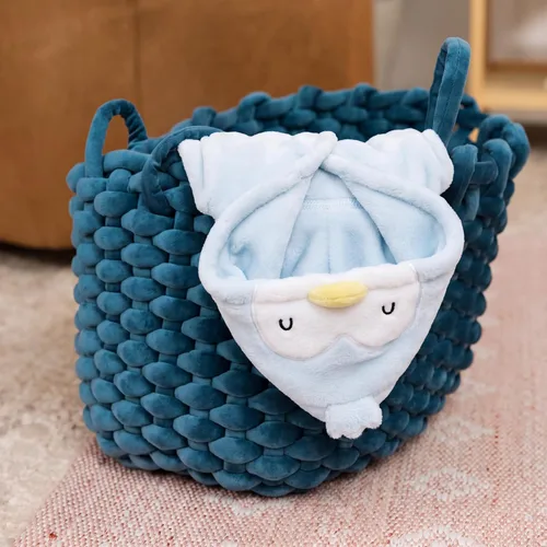 Vista 4 de Gerber - Bata de baño unisex para bebé, suave, de felpa, con capucha, diseño de personaje animal Azul Penguin
