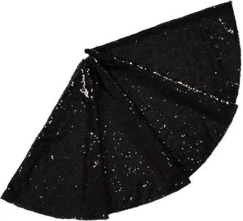 Vista 8 de ShinyBeauty Falda de árbol de Navidad rosa claro de 24 pulgadas, falda de lentejuelas para lápices/mini árboles, cubierta navideña para Año Nuevo