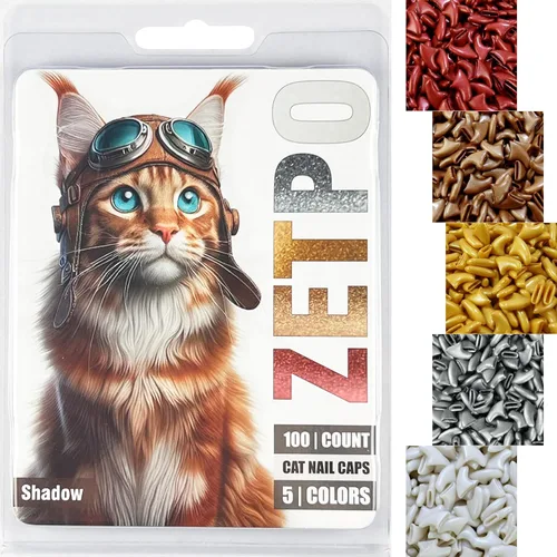 Vista 11 de zetpo - 100 fundas para uñas de gato, con adhesivos y aplicadores 5 tonos azules con purpurina