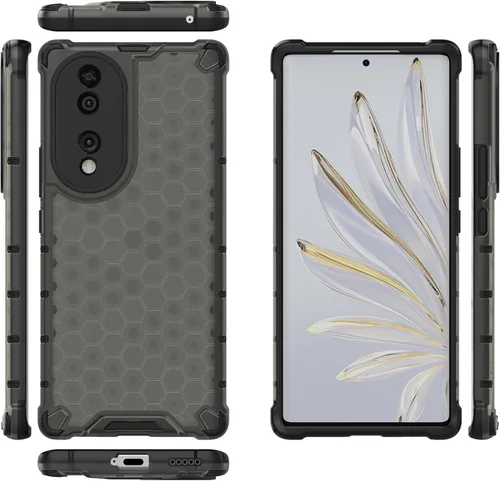 Vista 264 de Pzwoxukhov Funda compatible con Huawei Nova 3i, compatible con Huawei P Smart+ 2018 Honeycomb Anti-Drop Shock-Absorbing Case Negro
