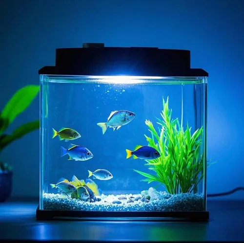 Vista 4 de Luces de acuario RGB de 7 pulgadas, luces de tanque de peces subacuáticas IP68 impermeable cambio de color ajustable memoria sumergible control