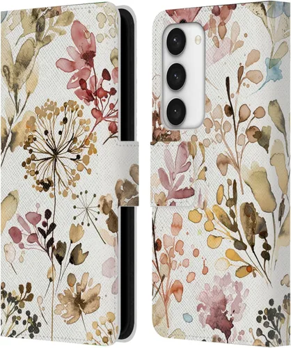 Vista 218 de Head Case Designs Officially Licensed Ninola Beige Wild Grasses Leather Wallet Case Compatible with Samsung Galaxy A07 4G
