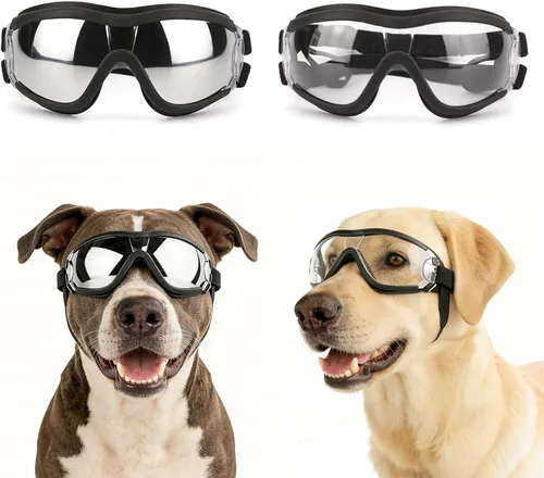 Vista 10 de NAMSAN - Lentes de sol para perros pequeños, protección UV, protección ocular para perros de razas pequeñas, gafas de conducción para perros que