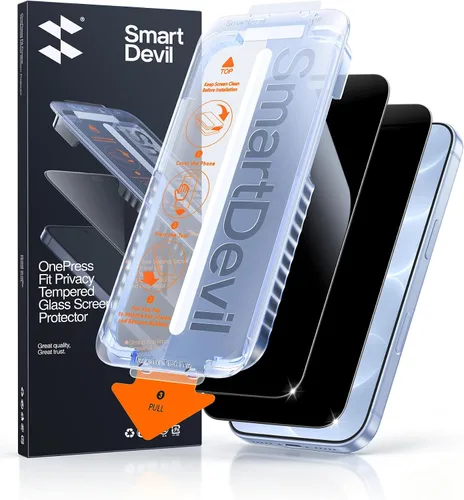 Vista 20 de SMARTDEVIL Paquete de 2 protectores de pantalla de privacidad para iPhone Negro