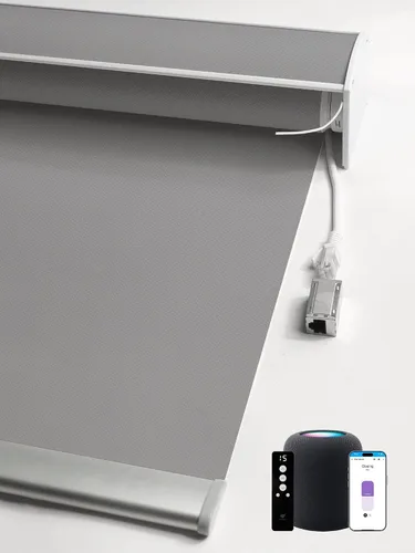 Vista 14 de SmartWings Persianas enrollables con cable duro PoE 100% opacas, muestra de tela