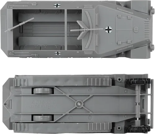 Vista 4 de BMC CTS WW2 German Hanomag Halftrack - 5 piezas de plástico gris ejército hombres vehículo blindado