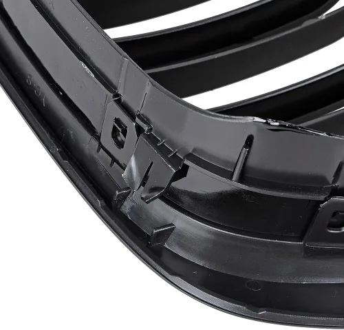 Vista 5 de Parrilla frontal superior brillante negra para riñón compatible con 1999-2002 E46 2 puertas Coupe Cabriolet 2DR