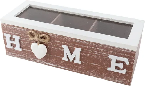 Vista 3 de Tea Bag Organizer Storage Box with Acrylic Lid (Three grids)
