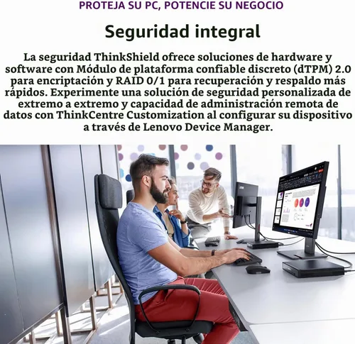 Vista 8 de Lenovo Mini PC ThinkCentre neo 50q Gen 5, Intel Core 5, 8 GB de RAM, SSD