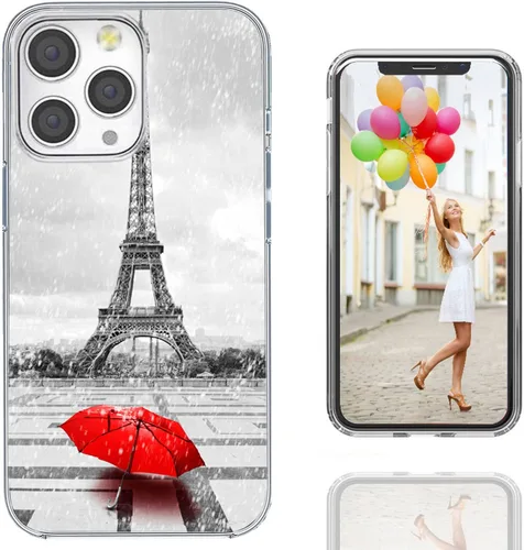 Vista 4 de Funda protectora completa para iPhone 13 Pro para mujeres, hombres y niñas, funda protectora completa a prueba de golpes, delgada, suave de TPU Una