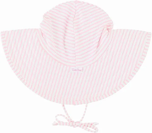 Vista 21 de RuffleButts® - Sombrero de playa con visera ancha y protección solar UPF 50+ para bebés y niñas 80% Nylon 20% Spandex, Reversible Polka Dots Banana