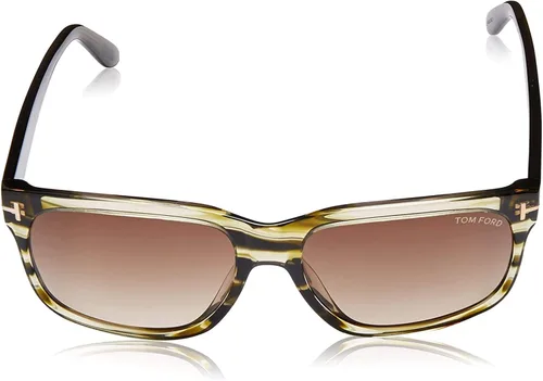 Vista 2 de Tom Ford anteojos de sol Barbara en verde rayas ft037698K 58