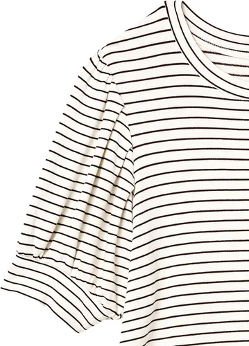Vista 6 de Daily Ritual - Blusa de tela de toalla muy suave con mangas abullonadas