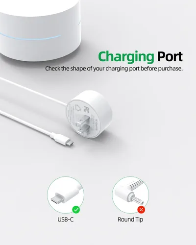 Vista 3 de Cargador de CA apto para AMVR MetaOculus Quest 1, Quest 2 y AMVR Base de carga mejorada para MetaOculus Quest 2 (2 en 1) Cable adaptador de fuente