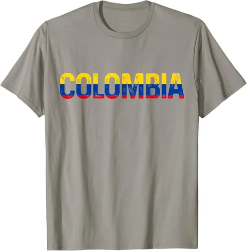 Vista 9 de Camiseta Vintage Pride de la bandera colombiana de Colombia, Negro