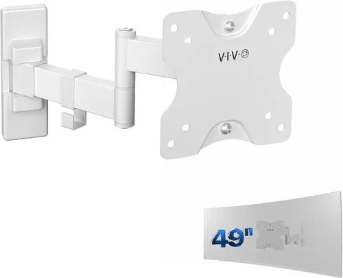 Vista 10 de VIVO Soporte de pared para monitor ultra ancho de movimiento completo, se adapta a pantallas ultra anchas de hasta 49 pulgadas y 44 libras, brazo