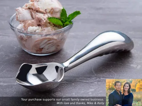 Vista 5 de Midnight Scoop - Cuchara de helado ergonómica de acero inoxidable Resistente, fácil de usar y apta para lavavajillas Grado profesional, diseño