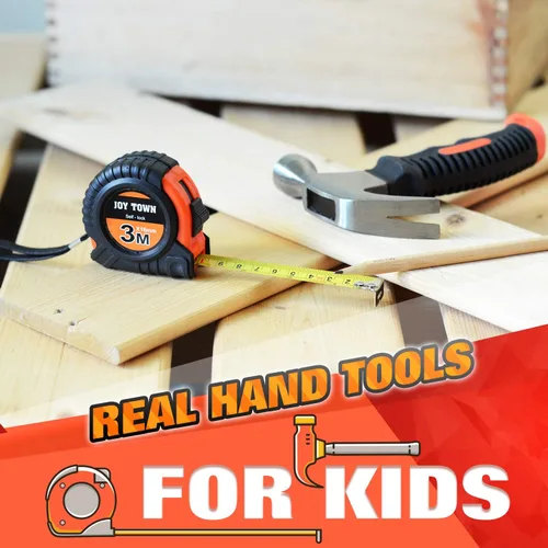 Vista 5 de JoyTown Conjunto de Herramientas Reales para Niños - Kit de Herramientas Junior de Acero Forjado para Niños con Herramientas de Mano Reales