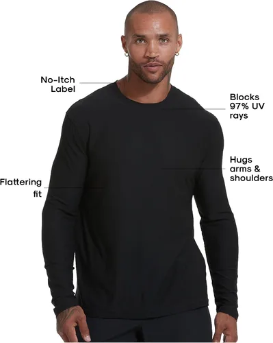 Vista 2 de True Classic Camisas de entrenamiento para hombre: camiseta muscular Negro