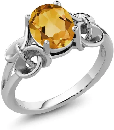 Vista 64 de Gem Stone King Anillo de compromiso ovalado con piedra natal para mujer, plata de ley 925, ovalado de 0.354 x 0.276 in, anillo de compromiso