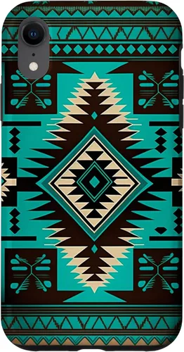 Vista 25 de South West Turquoise Native American Aztec Pattern Case for iPhone 17