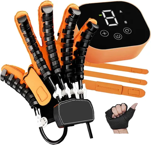 Vista 8 de Guantes de robot de rehabilitación de manos, intensidad ajustable, terapia de paciente con artritis hempiplejía, entrenador de rehabilitación