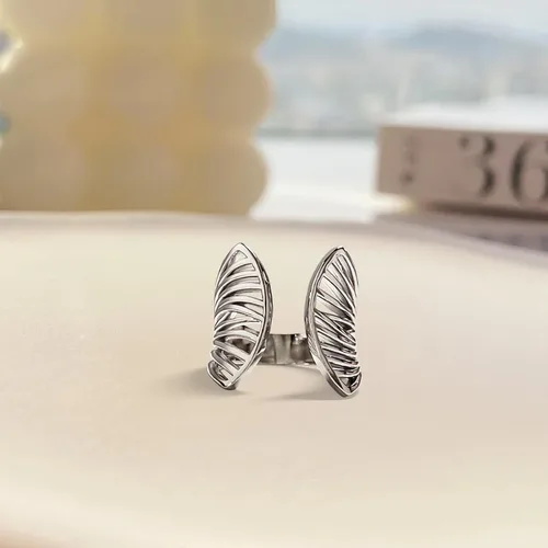 Vista 53 de Anillo de plata de ley 925, minimalista, ajustable, hecho a mano, para mujeres y niñas