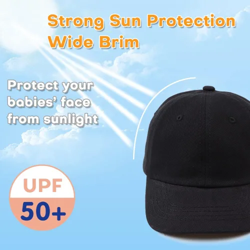 Vista 90 de Peecabe Gorra de béisbol para niños pequeños, unisex, de algodón, ajustable, para bebés, niños, gorra de béisbol para niñas de 1 a 5 años