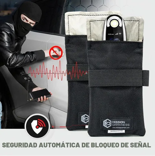 Vista 6 de Mission Darkness Faraday - Bolsa para llaveros, protección de dispositivos para llaves inteligentes "Always On" para propietarios de automóviles