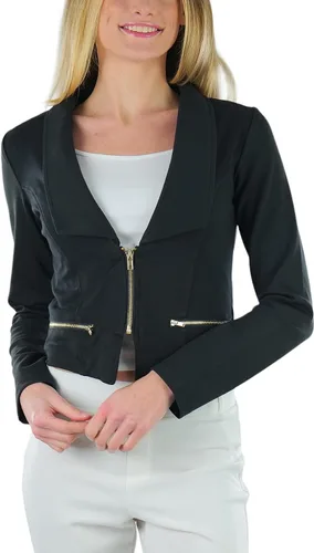 Vista 108 de ToBeInStyle Blazers de manga larga con cremallera y botones para mujer