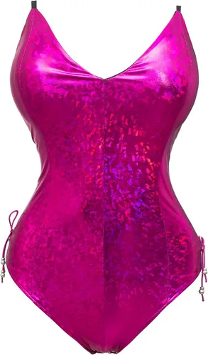 Vista 2 de Conjunto de traje de disfraz de conejito para mujer, una sola pieza, con accesorios