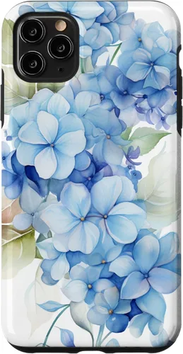 Vista 12 de Funda para iPhone 11 con patrón de acuarela de hortensias