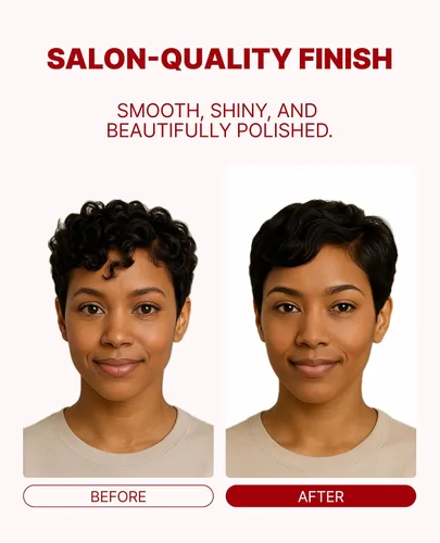 Vista 5 de GLAMPALM Plancha para el cabello 0.5" Plancha plana de cerámica infundida con Vita C, la herramienta profesional de salón n.º 1 de Corea