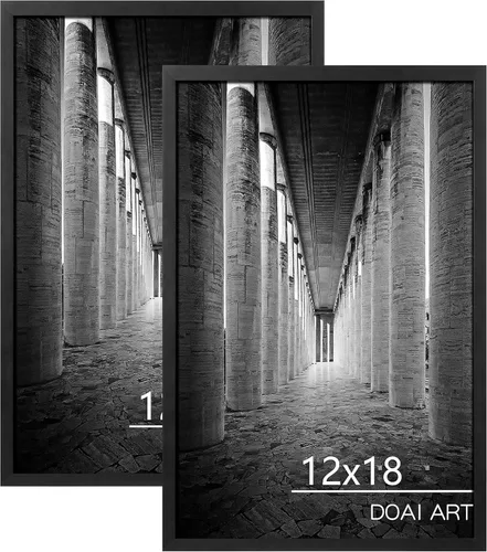 Vista 47 de DOAI ART Marco de fotos de 5x7 pulgadas, marco negro de 5x7 pulgadas para exhibición horizontal o vertical con montaje en pared y sobremesa Marco