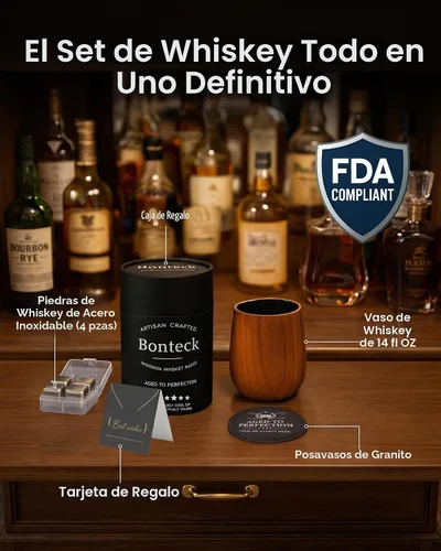 Vista 4 de Bonteck Vaso grande de madera carbonizada original de Bourbon Vaso de whisky de madera carbonizada de 14 onzas Regalos de bourbon para hombres
