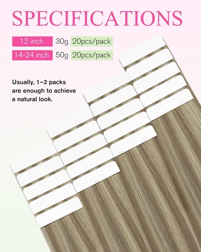Vista 21 de YoungSee Extensiones de Cabello Humano con Cinta Balayage Extensiones de Cabello con Cinta Marrón Oscuro Extensiones de Cabello con Cinta Ombre