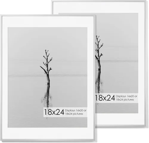 Vista 78 de Fun Memories Marco de Fotos A2 Negro, Marcos de Póster de Metal de Alta Gama de 16.5 x 23.5 pulgadas para Pared, Marco de Fotos A2 con Paspartú A3